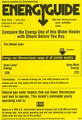 yellow energyguide label, Boston, Boxborough MA